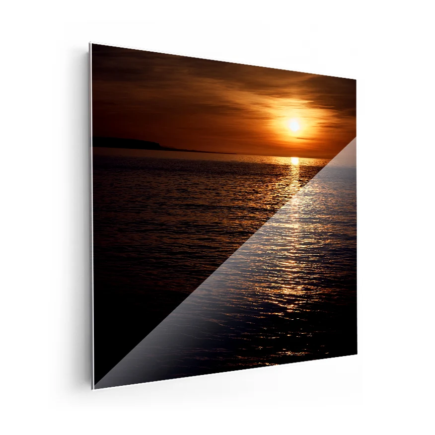 Atardecer en el mar Poster