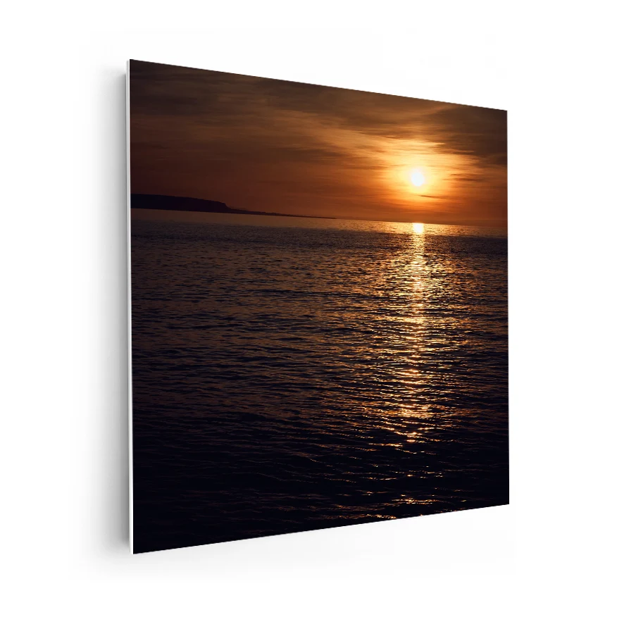 Atardecer en el mar Poster