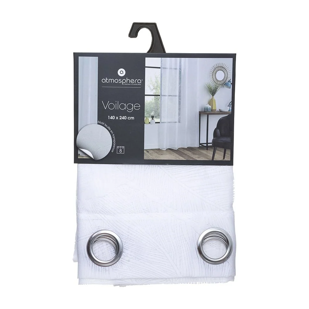 CORTINA MODELO TROPICAL BLANCO 140 x 240 cm ATMOSPHERA