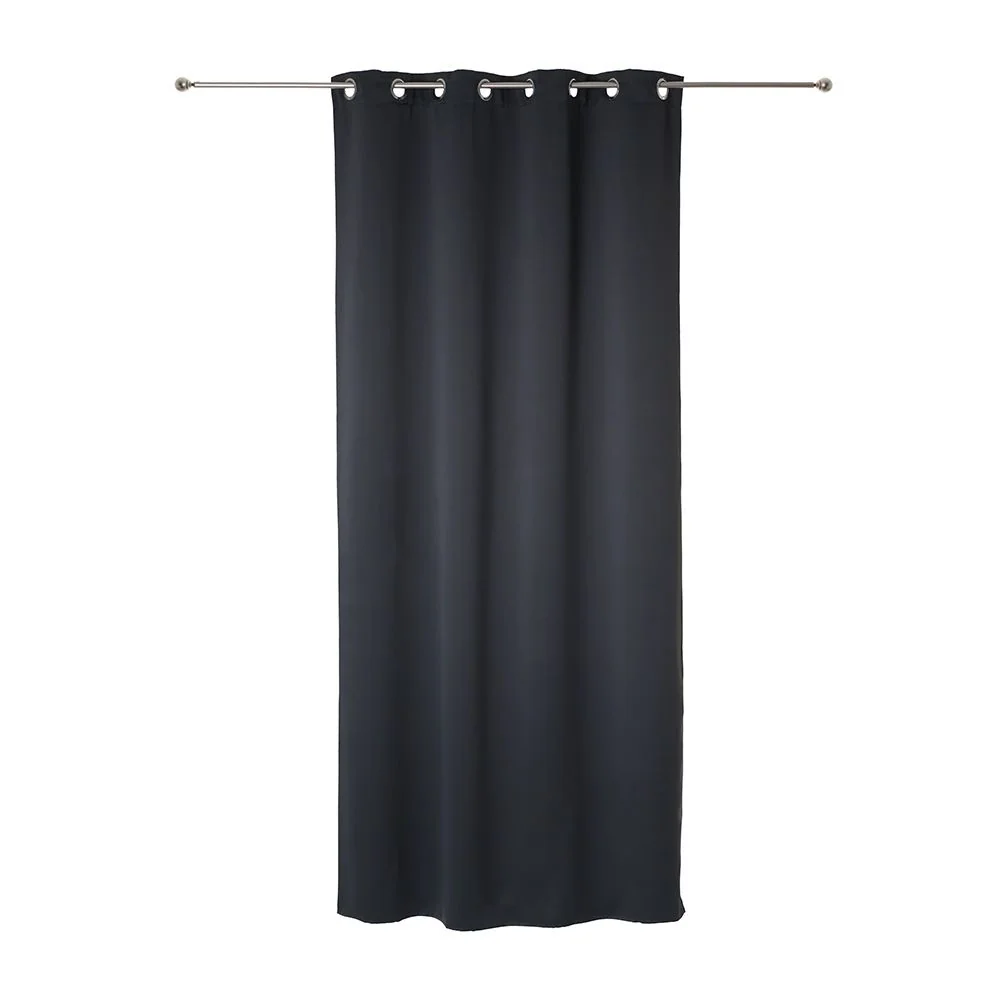 CORTINA OPACA CON OLLAOS COLOR GRIS OSCURO 140 x 260 cm ATMOSPHERA