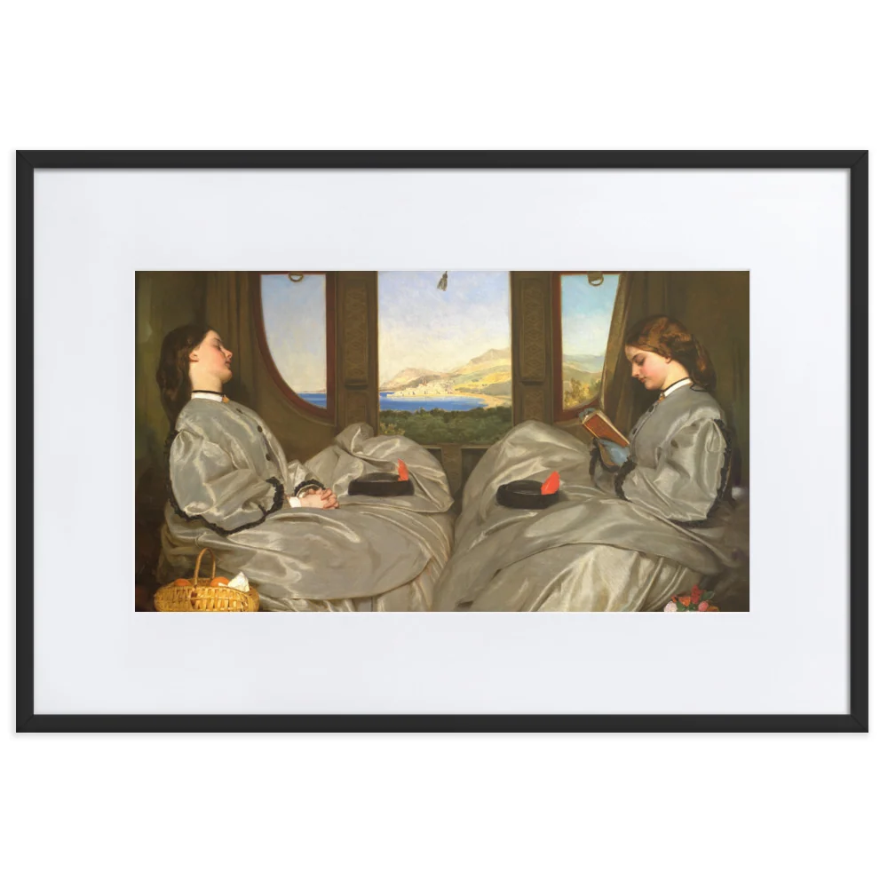 Póster con Passepartout - Augustus Leopold Egg, Los compañeros de viaje Negro