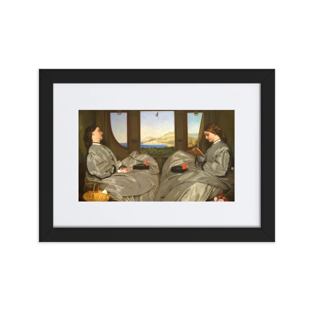 Póster con Passepartout - Augustus Leopold Egg, Los compañeros de viaje Negro