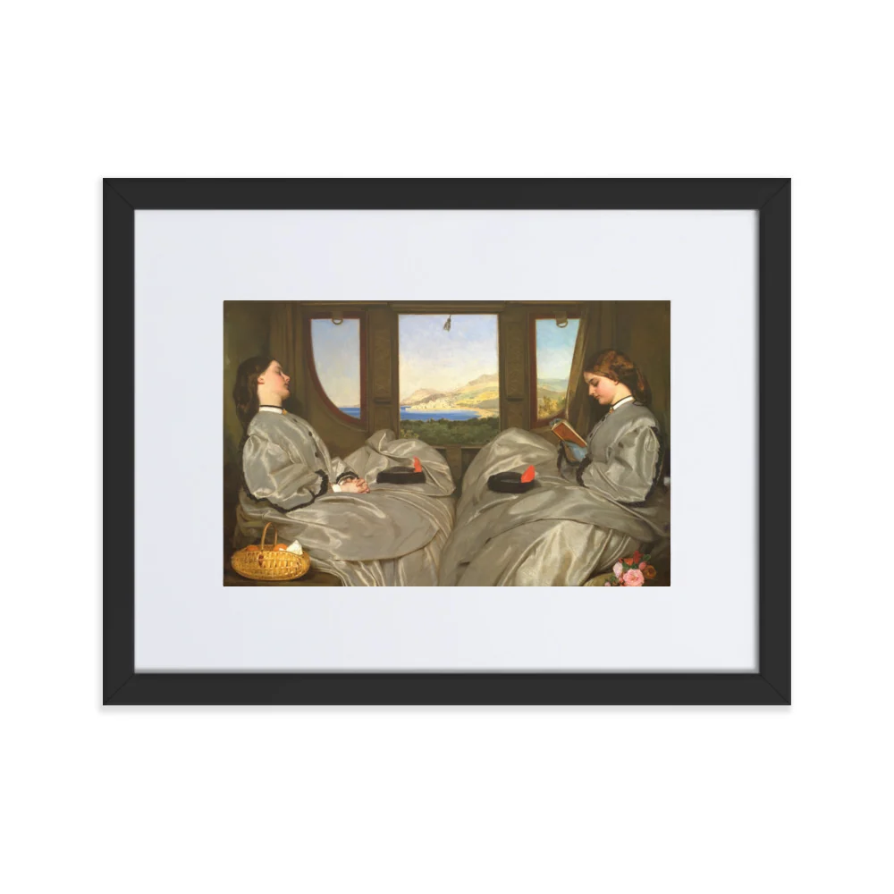 Póster con Passepartout - Augustus Leopold Egg, Los compañeros de viaje Negro
