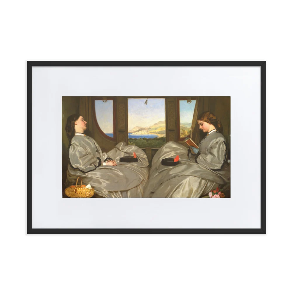 Póster con Passepartout - Augustus Leopold Egg, Los compañeros de viaje Negro
