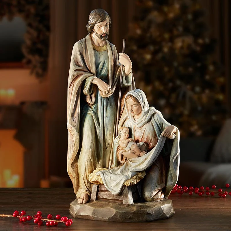 Estatua de la Natividad de la Sagrada Familia de 17" de alto Avalon Gallery