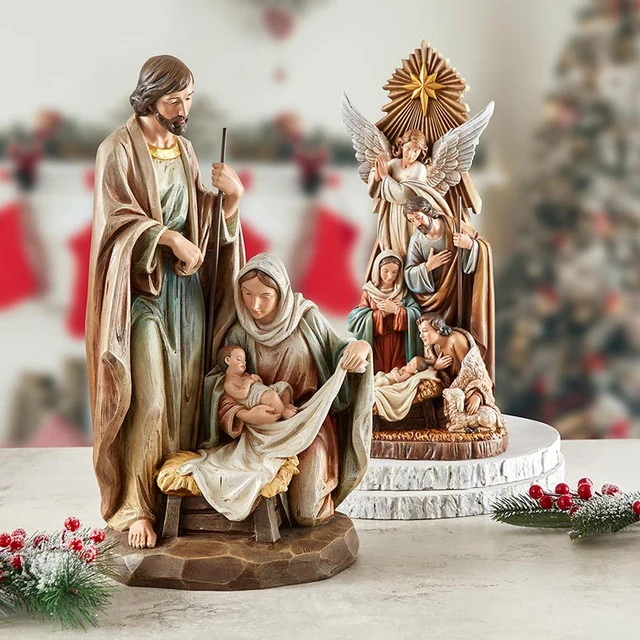 Estatua de la Natividad de la Sagrada Familia de 17" de alto Avalon Gallery