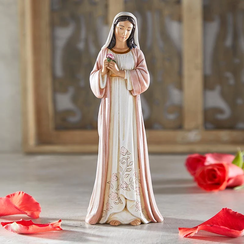 Estatua de la Virgen de la Rosa de 8,25" de alto Avalon Gallery