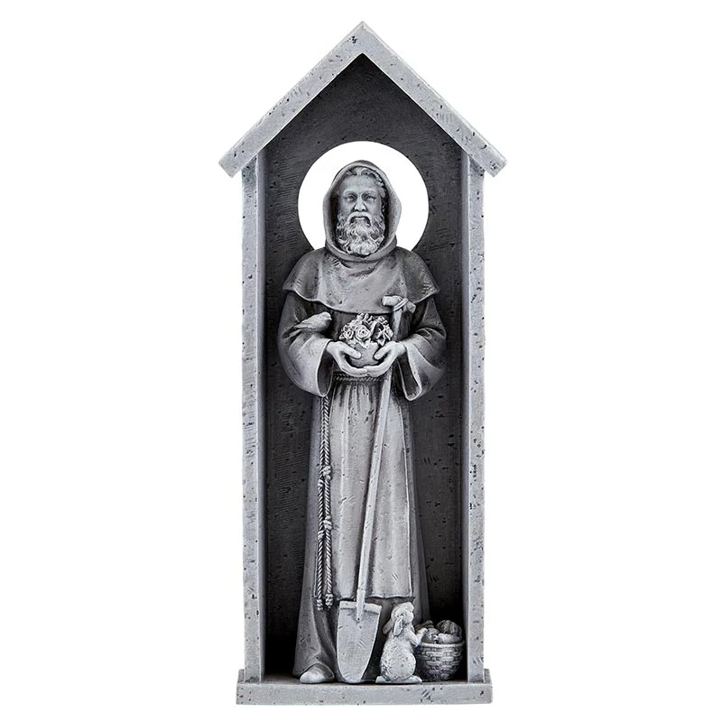 Saint Fiacre Wall Plaque 8.25" H Avalon Gallery
