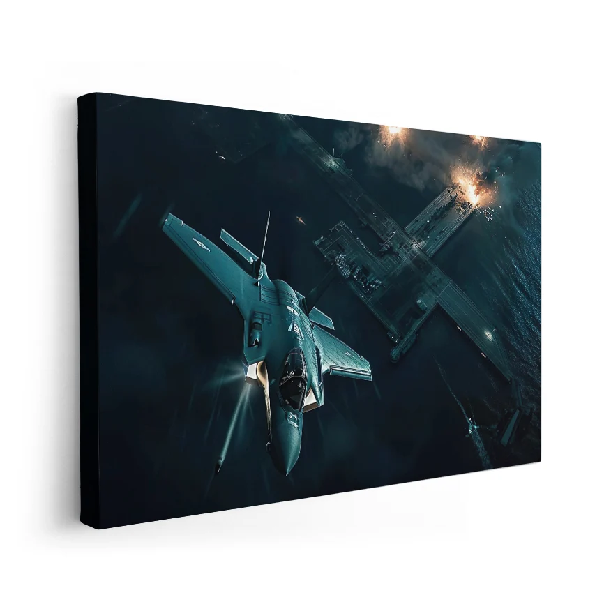 Avión Combate Sobrevolando Poster