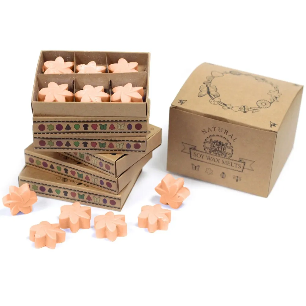 Caja de 6 ceras de soja aromáticas Tuberosa – Aroma floral intenso AWArtisan Dropship