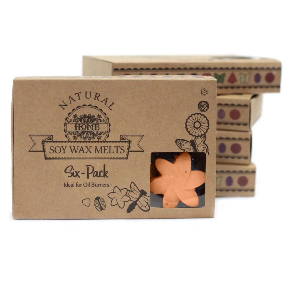 Caja de 6 ceras de soja aromáticas Tuberosa – Aroma floral intenso AWArtisan Dropship