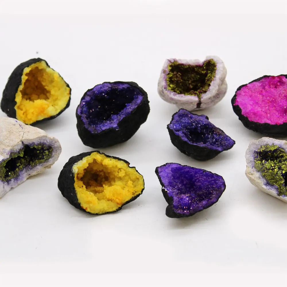 Geodas de calcita coloreada – Piedra Negra – Morado AWArtisan Dropship