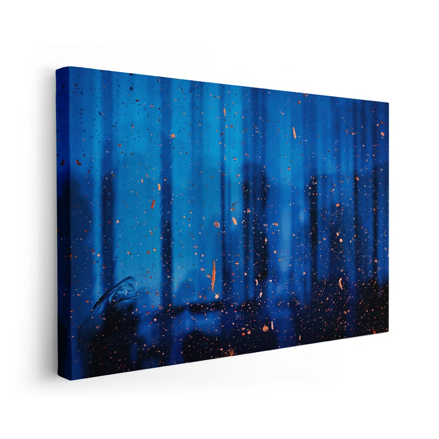 Azul con Cristales Poster