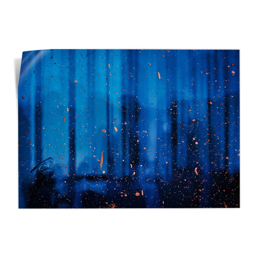 Azul con Cristales Poster