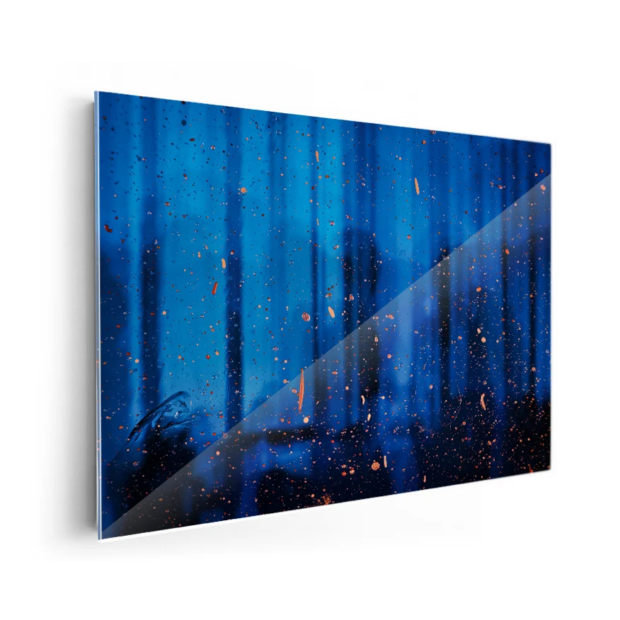 Azul con Cristales Poster
