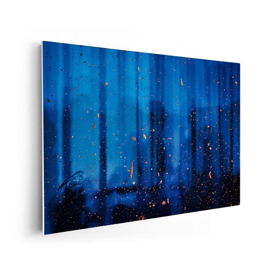 Azul con Cristales Poster