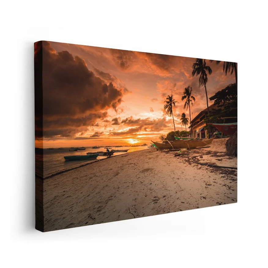 Balsas y Atardecer Poster