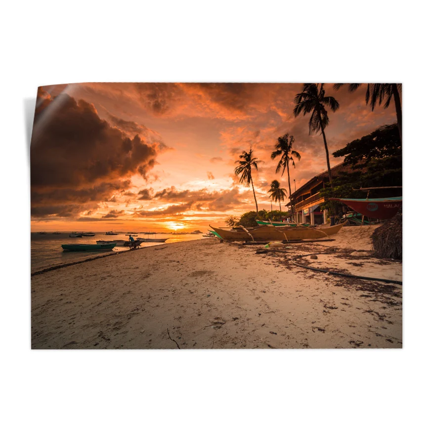 Balsas y Atardecer Poster
