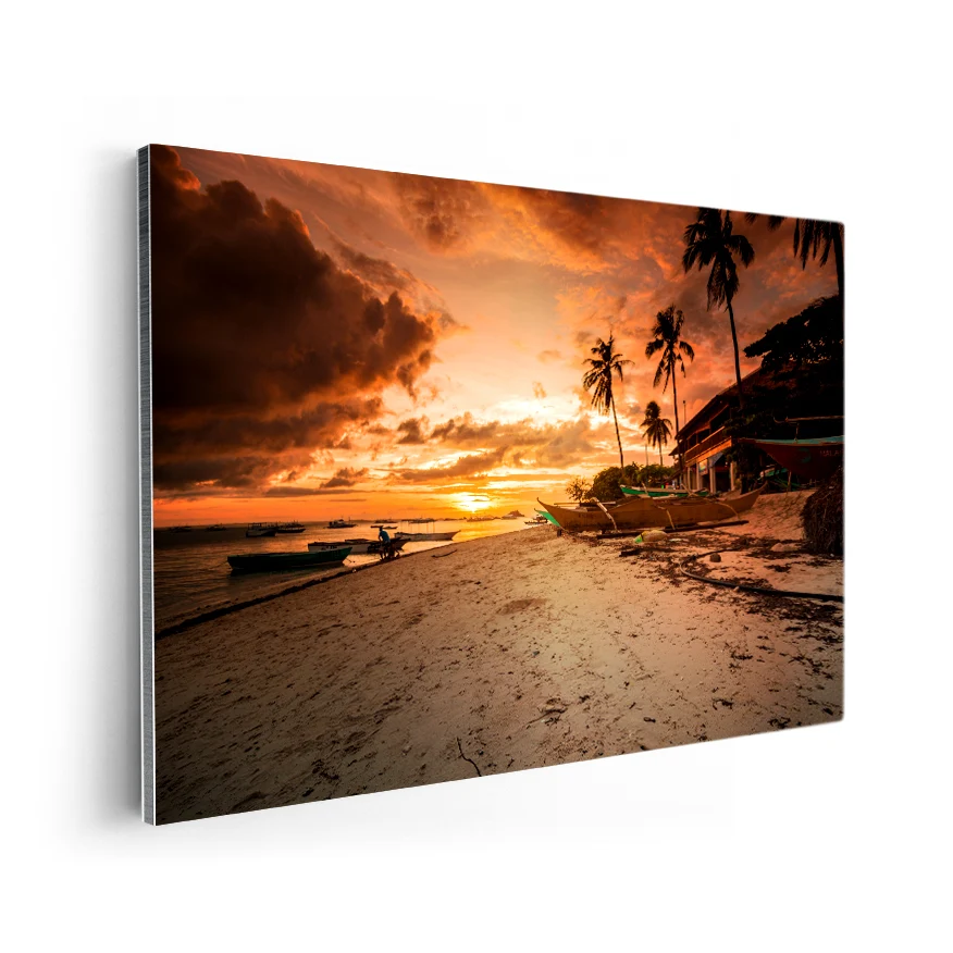 Balsas y Atardecer Poster