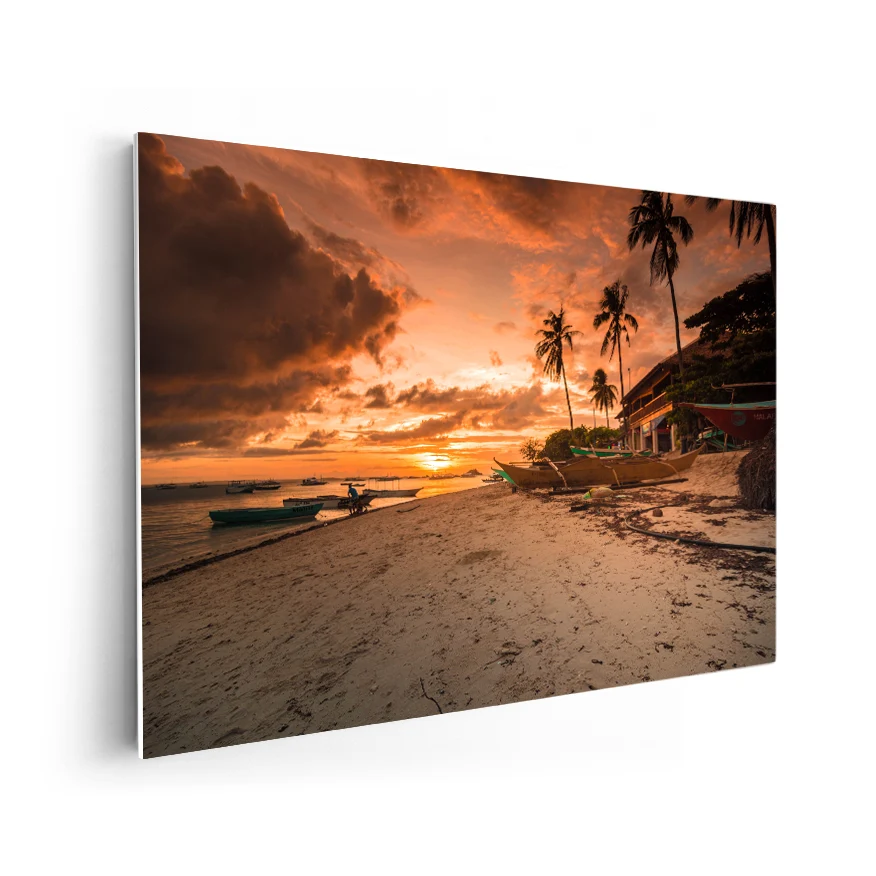 Balsas y Atardecer Poster