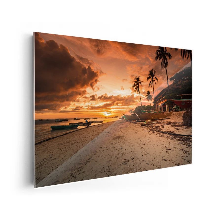 Balsas y Atardecer Poster