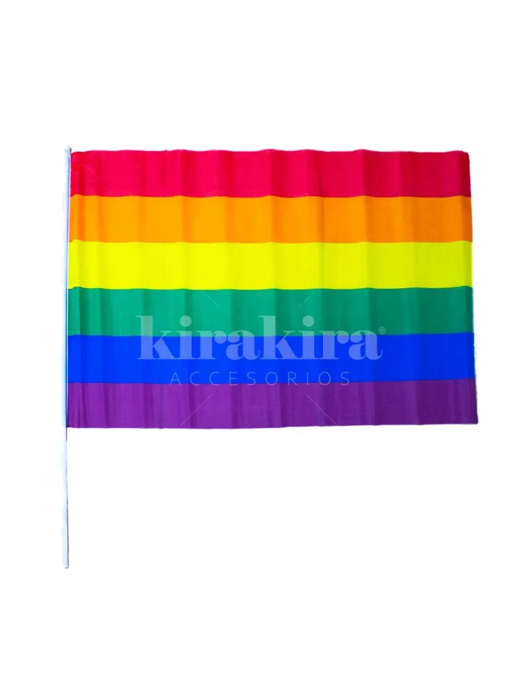 Bandera Diversidad Arcoiris Palito 60 X 90 Cm 12 Unidades