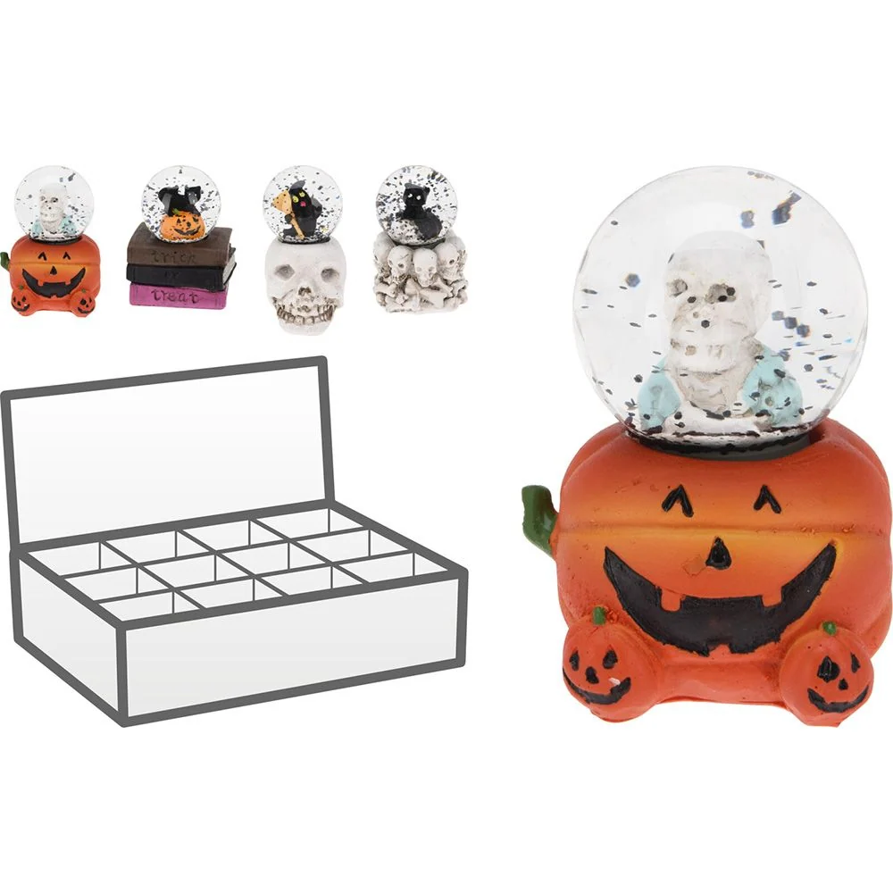 BOLA DE NIEVE Y AGUA HALLOWEEN, 4 MODELOS, Ø45 mm BASICS