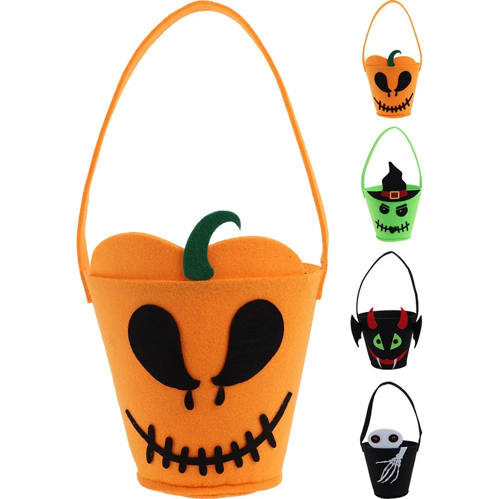 CESTA DE GOMA EVA PARA RECOGER CARAMELOS HALLOWEEN, 4 MODELOS BASICS