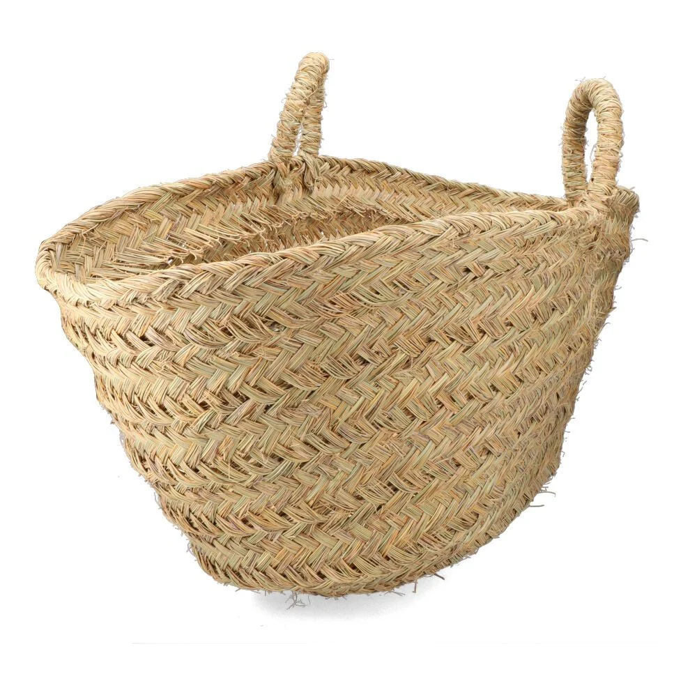CESTA OVAL PARA LEÑERO DE ESPARTO, 60 x 35 x 45 cm BASICS