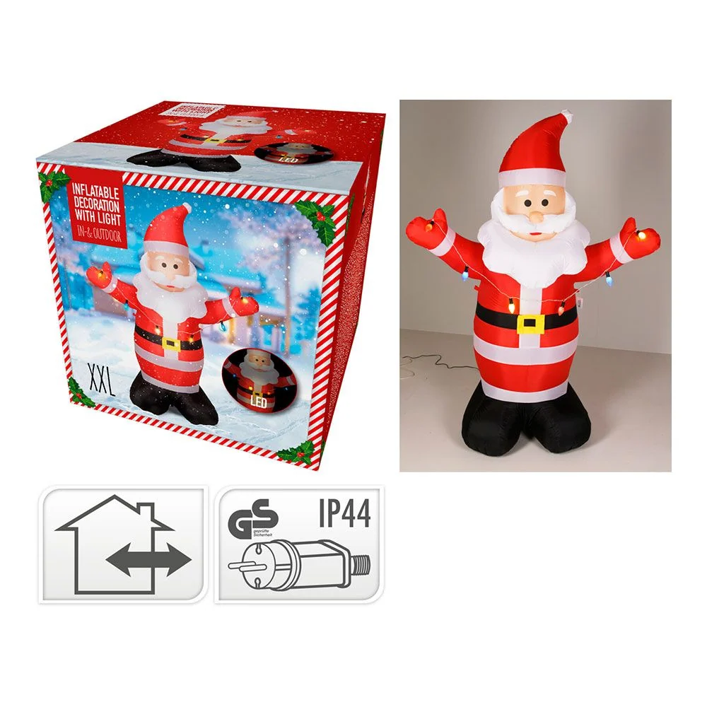 PAPA NOEL HINCHABLE CON LED, IP44, 120 x 70 x 190 cm BASICS