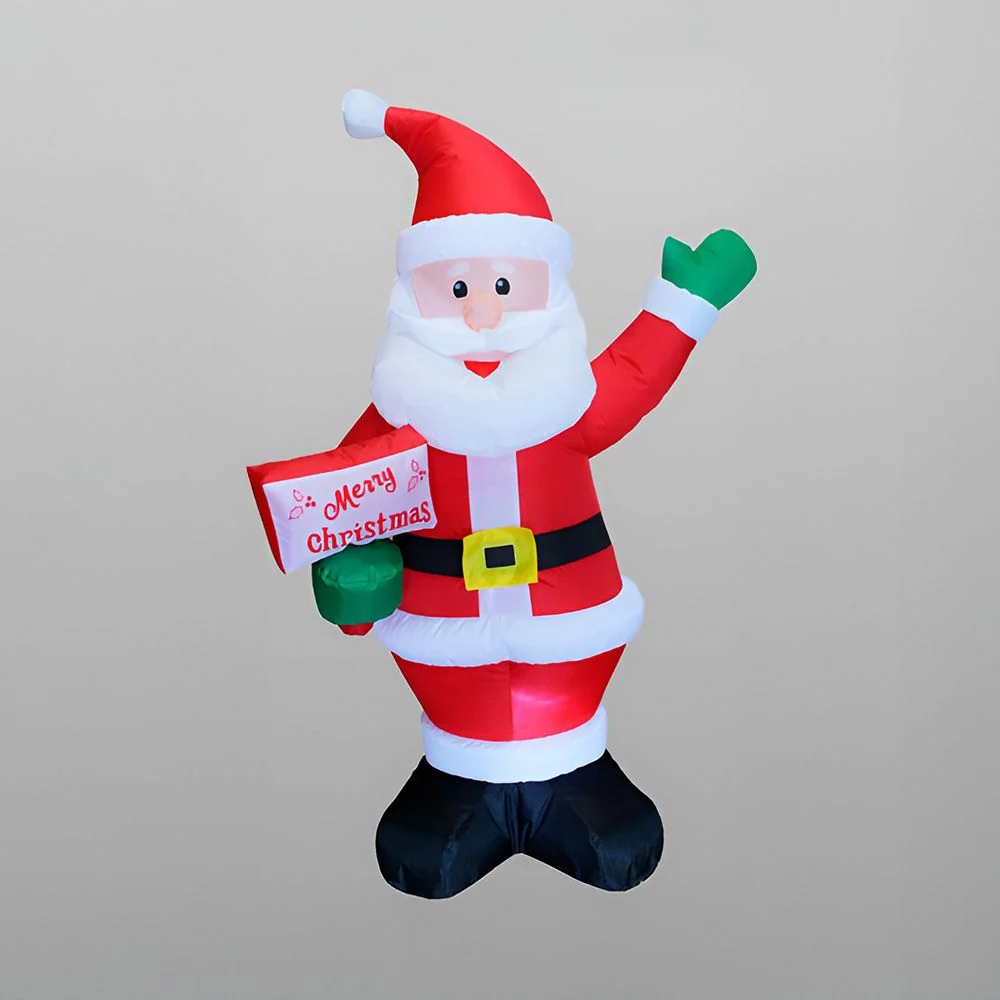 PAPA NOEL INFLABLE CON LUZ, 75 x 50 x 125 cm BASICS