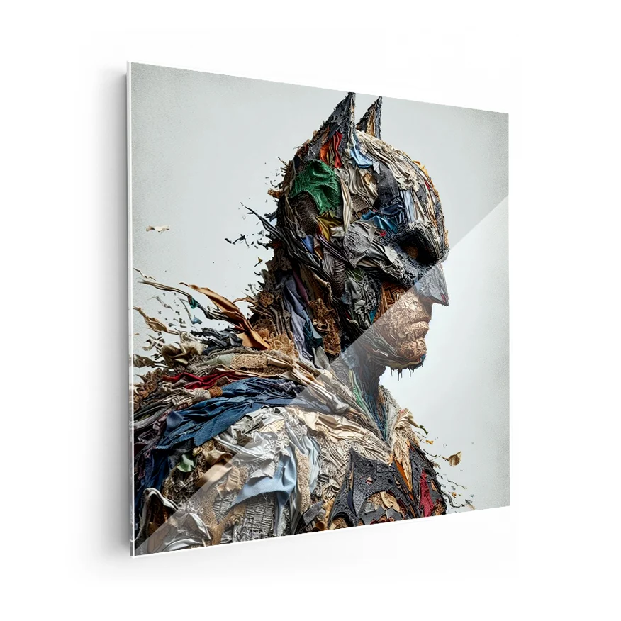 Batman Perfil Tela Colores Poster
