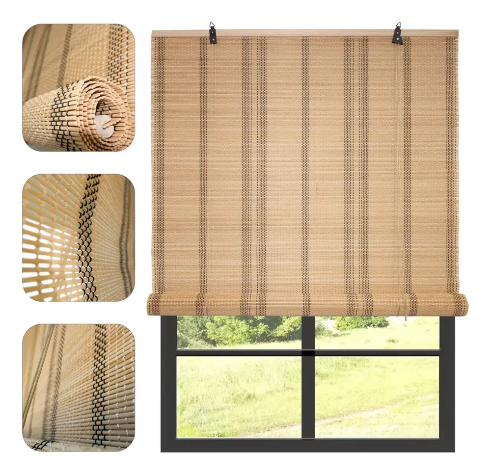Cortina De Bambú Fino Persiana Roller Enrollable 90x150cm Beiti