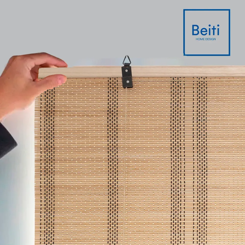 Cortina De Bambú Fino Persiana Roller Enrollable 90x150cm Beiti