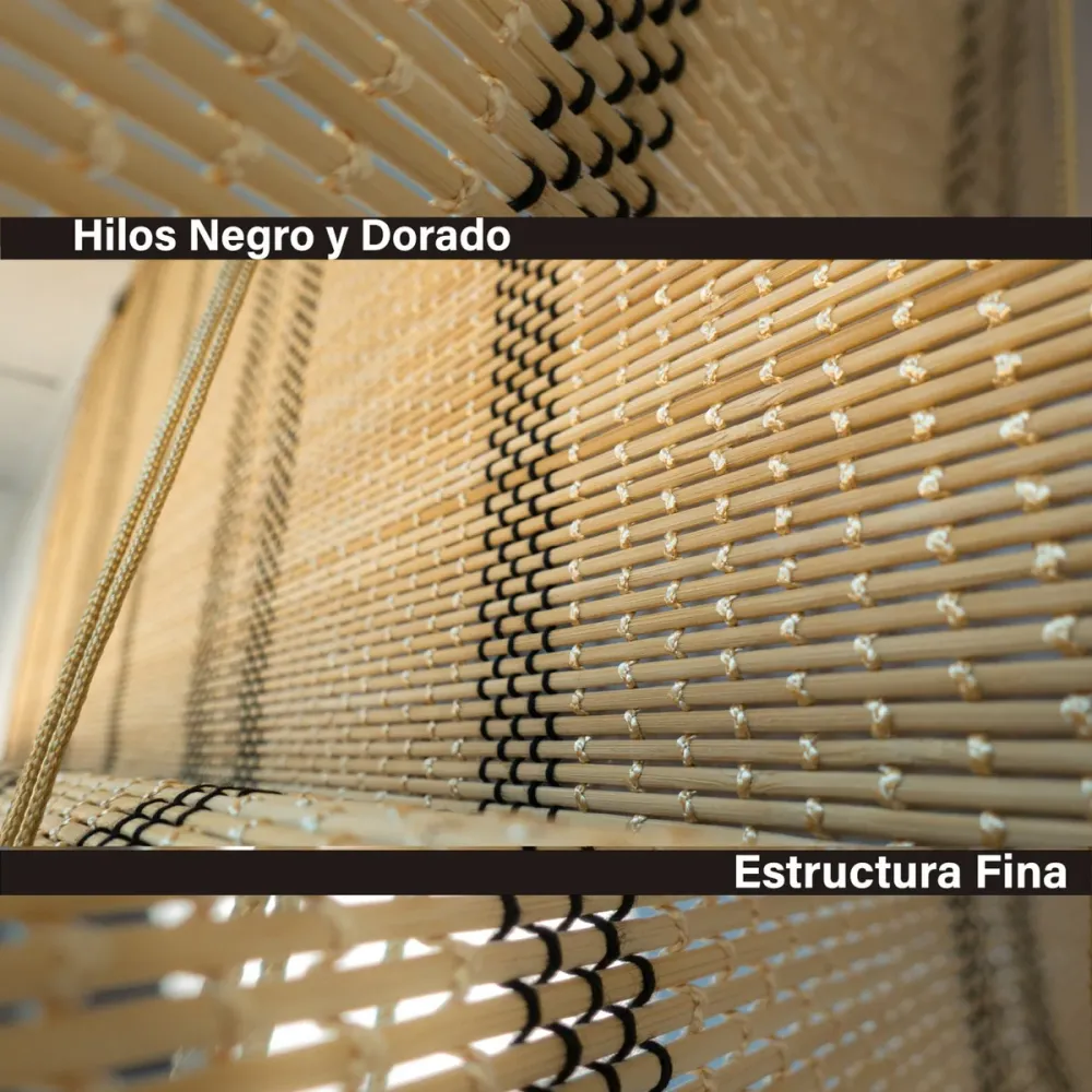 Cortina De Bambú Fino Persiana Roller Enrollable 90x150cm Beiti