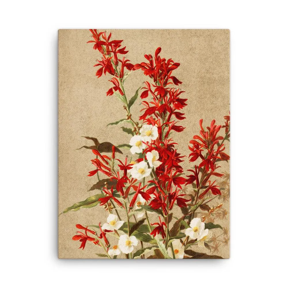 Flores Cardenales - Lienzo Boston Public Library