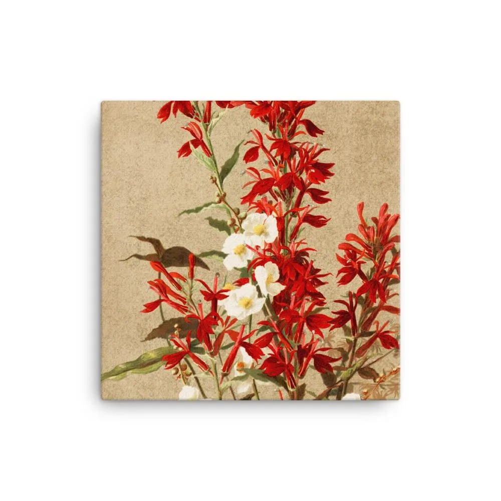 Flores Cardenales - Lienzo Boston Public Library