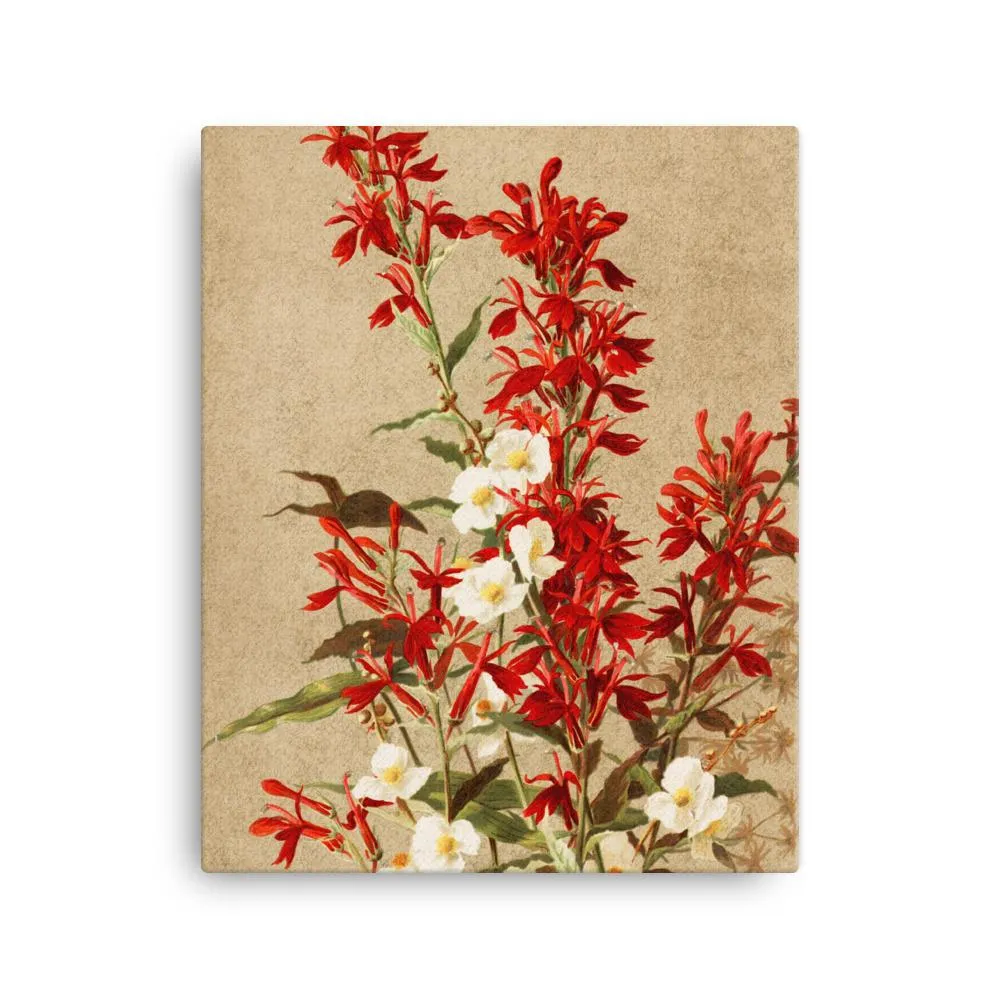 Flores Cardenales - Lienzo Boston Public Library
