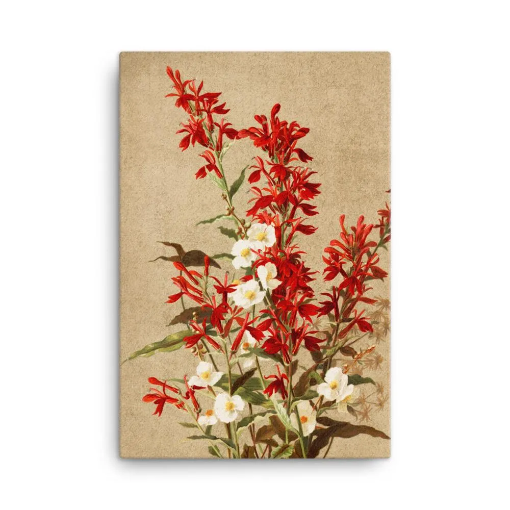 Flores Cardenales - Lienzo Boston Public Library