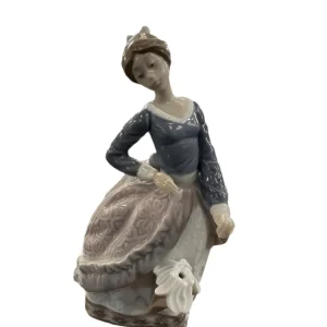 Figura porcelana española Lladró ‘Dama sombrilla plantada Evita’ Bucarest Art & Antiques
