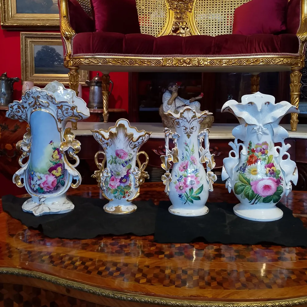 Jarrón isabelino Vieux Paris tamaño mediano gran boquete Bucarest Art & Antiques