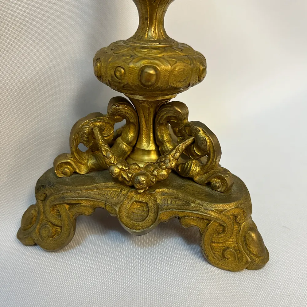 Lampara francesa de bronce y mármol mediados s.xx Bucarest Art & Antiques