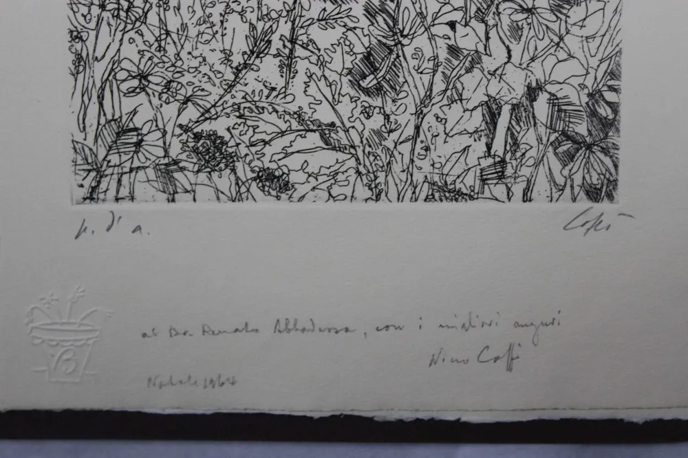 CAFFÈ Nino, Aguafuerte original firmado, 1974