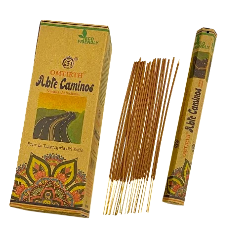 CAJA DE 6 TUBOS DE INCIENSO VARILLA EN TUBO HEXAGONAL (120 VARILLAS) - ABRE CAMINOS 🌿✨ / $2.000