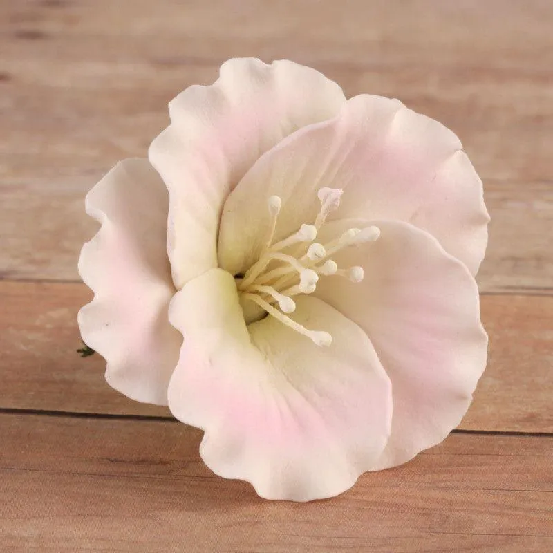 Flor decorativa Azalea Rosada de pasta de goma Caljava