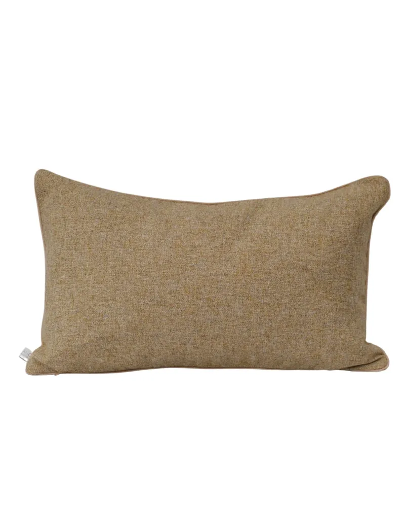 COJIN LANA ESPIGA DORADO CON VIVO BEIGE / 30 X 50 CM Canterano