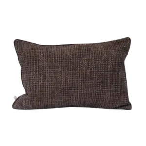 COJIN TRAMA GRISES AZULES CON TRASERA TERCIOPELO / 60 X 40 CM Canterano