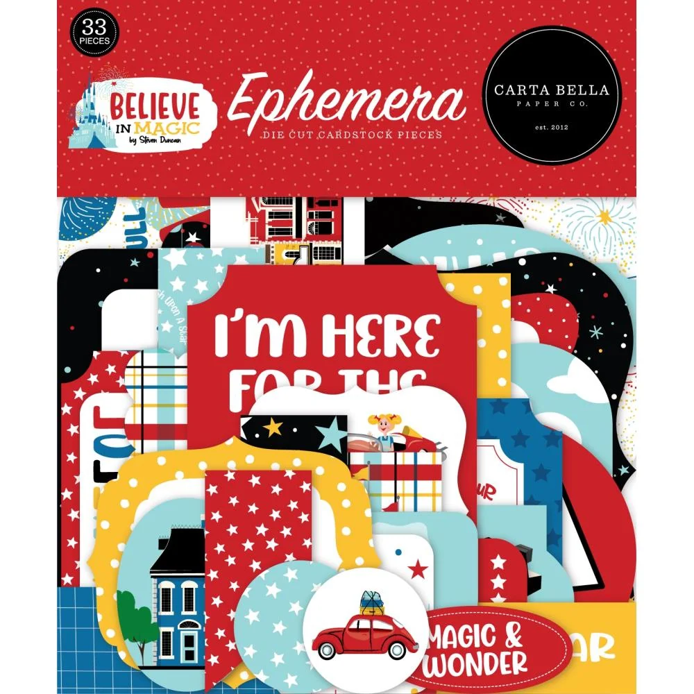 Carta Bella - Cardstock Ephemera - Believe Magic - Iconos