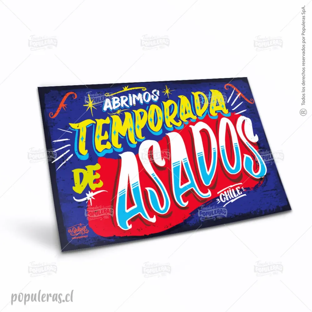 Cartel Abrimos temporada de asados XL