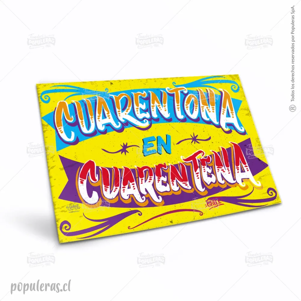 Cartel Cuarentona en Cuarentena XL